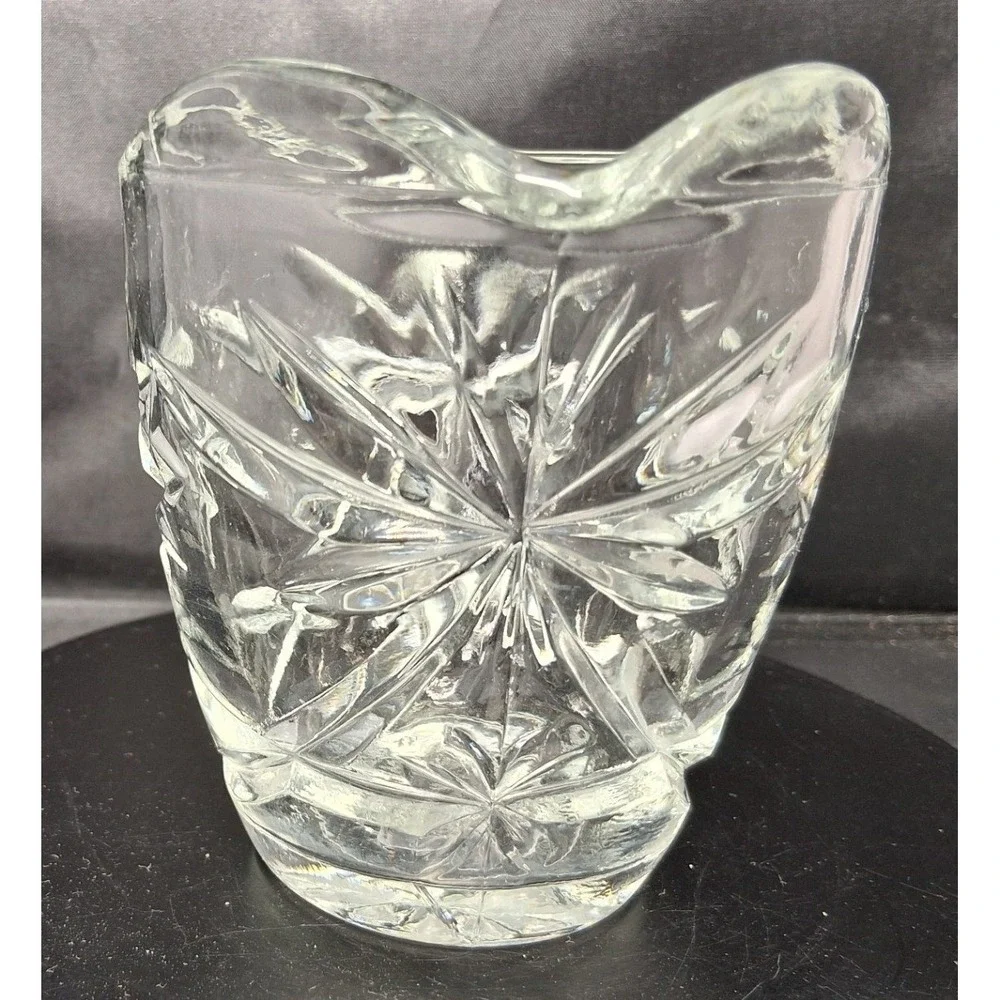 Vintage Anchor Hocking Star of David Pressed Glass Creamer